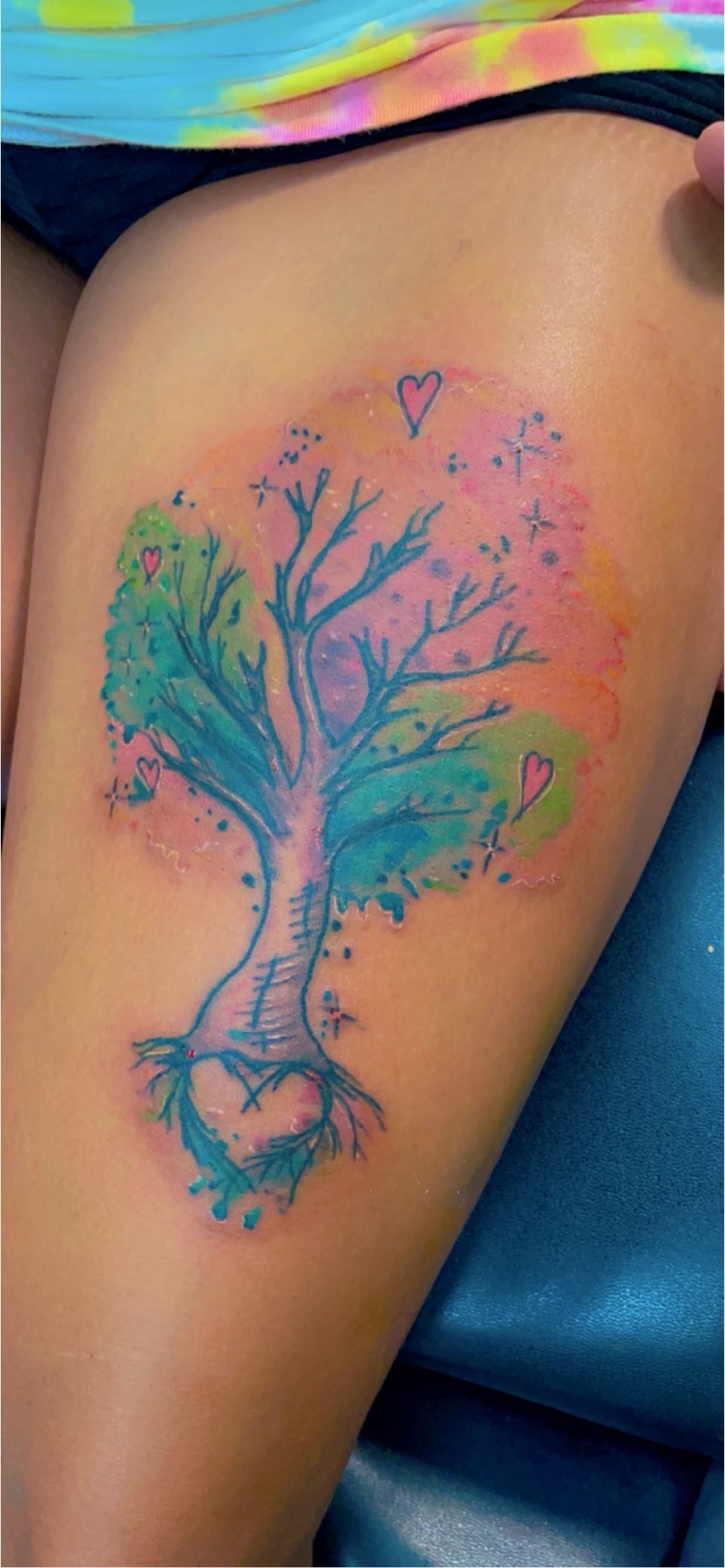 Color Tree Tattoo